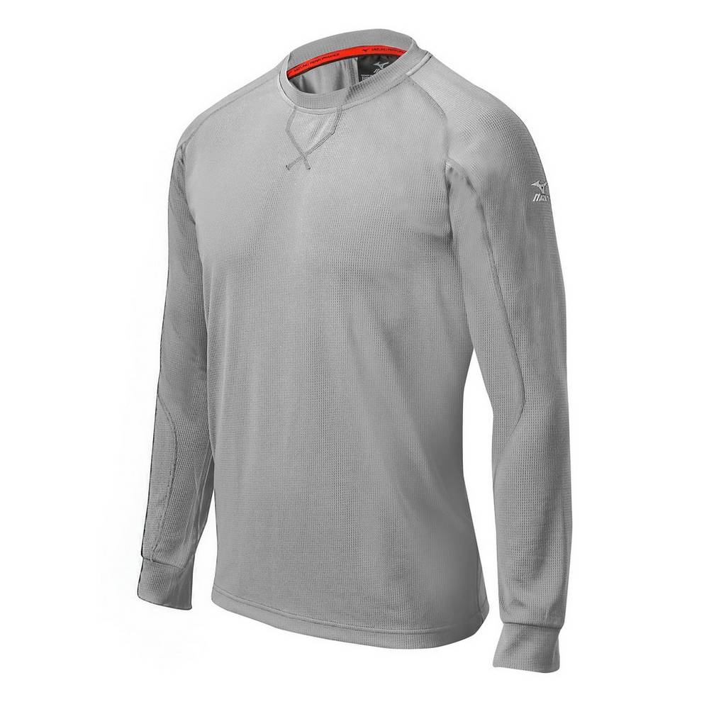 Sudaderas Mizuno Comp Long Sleeve Training Hombre Gris Baratas XDKZ-83162